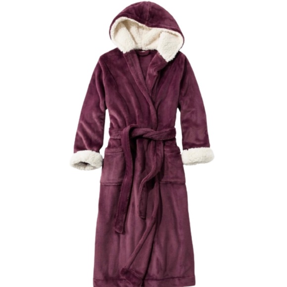 L.L. Bean Other - NWT L.L. Bean Wicked Plush Robe (Black Plum)